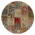 Persischer Vintage Patchwork Teppich handgeknüpft