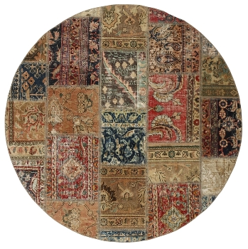 Persischer Vintage Patchwork Teppich handgeknüpft