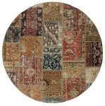 Persischer Vintage Patchwork Teppich handgeknüpft