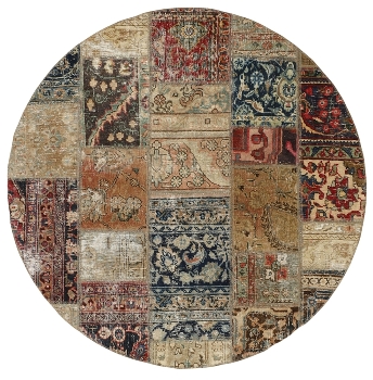 Persischer Vintage Patchwork Teppich handgeknüpft