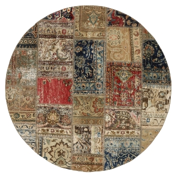 Persischer Vintage Patchwork Teppich handgeknüpft