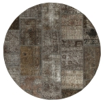 Persischer Vintage Patchwork Teppich handgeknüpft