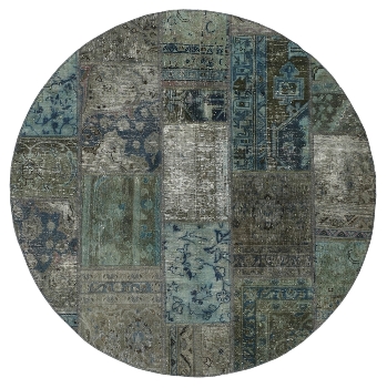 Persischer Vintage Patchwork Teppich handgeknüpft
