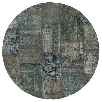 Persischer Vintage Patchwork Teppich handgeknüpft