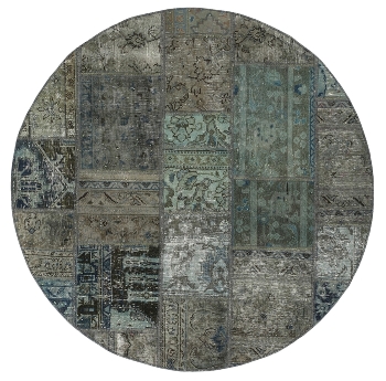 Persischer Vintage Patchwork Teppich handgeknüpft