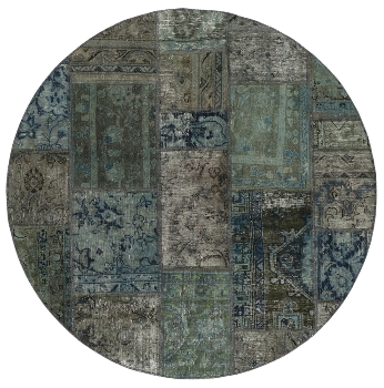 Persischer Vintage Patchwork Teppich handgeknüpft