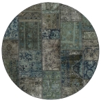 Persischer Vintage Patchwork Teppich handgeknüpft