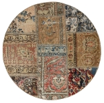 Persischer Vintage Patchwork Teppich handgeknüpft