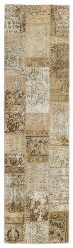 Persischer Vintage Patchwork Teppich handgeknüpft