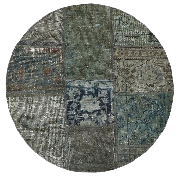 Persischer Vintage Patchwork Teppich handgeknüpft