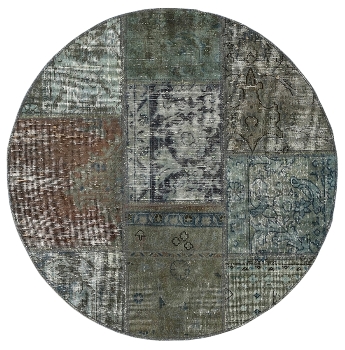 Persischer Vintage Patchwork Teppich handgeknüpft