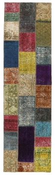 Persischer Vintage Patchwork Teppich handgeknüpft