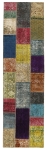 Persischer Vintage Patchwork Teppich handgeknüpft