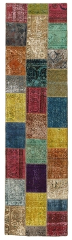 Persischer Vintage Patchwork Teppich handgeknüpft
