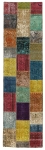 Persischer Vintage Patchwork Teppich handgeknüpft