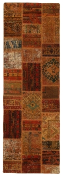 Persischer Vintage Patchwork Teppich handgeknüpft