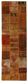 Persischer Vintage Patchwork Teppich handgeknüpft