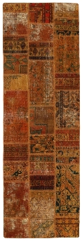 Persischer Vintage Patchwork Teppich handgeknüpft
