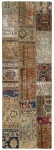 Persischer Vintage Patchwork Teppich handgeknüpft
