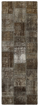 Persischer Vintage Patchwork Teppich handgeknüpft