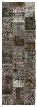 Persischer Vintage Patchwork Teppich handgeknüpft