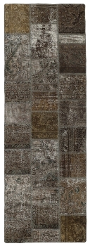 Persischer Vintage Patchwork Teppich handgeknüpft
