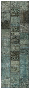 Persischer Vintage Patchwork Teppich handgeknüpft
