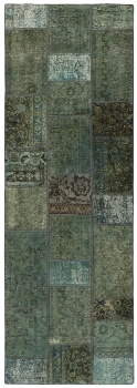 Persischer Vintage Patchwork Teppich handgeknüpft