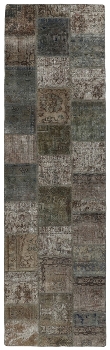 Persischer Vintage Patchwork Teppich handgeknüpft