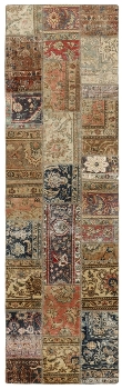 Persischer Vintage Patchwork Teppich handgeknüpft