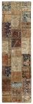 Persischer Vintage Patchwork Teppich handgeknüpft