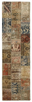 Persischer Vintage Patchwork Teppich handgeknüpft