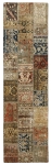 Persischer Vintage Patchwork Teppich handgeknüpft