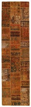 Persischer Vintage Patchwork Teppich handgeknüpft