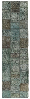 Persischer Vintage Patchwork Teppich handgeknüpft