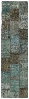 Persischer Vintage Patchwork Teppich handgeknüpft