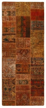 Persischer Vintage Patchwork Teppich handgeknüpft