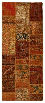Persischer Vintage Patchwork Teppich handgeknüpft