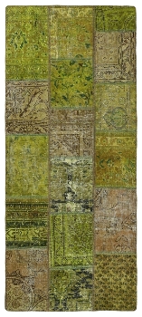 Persischer Vintage Patchwork Teppich handgeknüpft