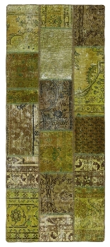 Persischer Vintage Patchwork Teppich handgeknüpft