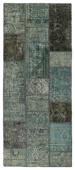Persischer Vintage Patchwork Teppich handgeknüpft