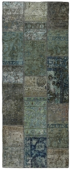 Persischer Vintage Patchwork Teppich handgeknüpft