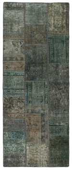 Persischer Vintage Patchwork Teppich handgeknüpft