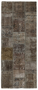 Persischer Vintage Patchwork Teppich handgeknüpft