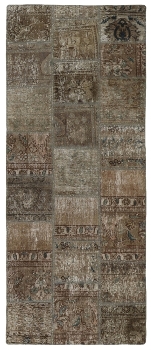 Persischer Vintage Patchwork Teppich handgeknüpft