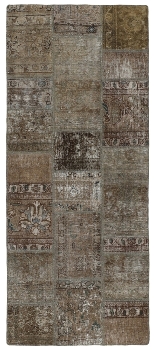 Persischer Vintage Patchwork Teppich handgeknüpft