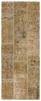 Persischer Vintage Patchwork Teppich handgeknüpft