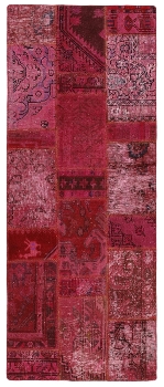 Persischer Vintage Patchwork Teppich handgeknüpft