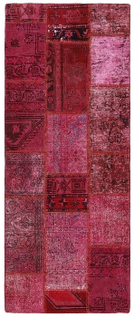 Persischer Vintage Patchwork Teppich handgeknüpft