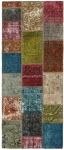 Persischer Vintage Patchwork Teppich handgeknüpft